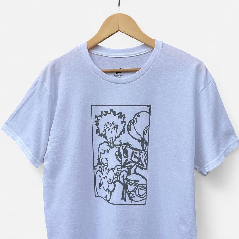 Xaviersobased spotify pfp graphic screen printed on Hanes shirt rap hip hop